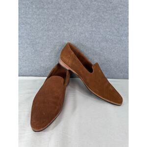 Patina Portland Leather Women's sz 9/39.5 Cognac Suede Loafer Flats Old Money